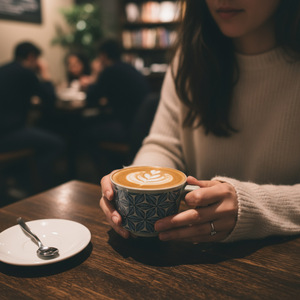 <span class=keywords><strong>Tasse</strong></span> à café en céramique bleue à motif floral <span class=keywords><strong>vintage</strong></span>, mug à latte art à large ouverture effet craquelé, <span class=keywords><strong>tasse</strong></span> à thé de bureau - Product Image 4