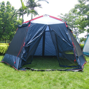 Tente de camping hexagonale grande taille, protection solaire, moustiquaire, utilisation en extérieur - Product Image 4
