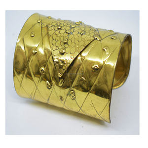 2027 Most Popular Tone Bracelet Wholesale Women's High Quality Jewelry polished brass kada <b>bangle</b> - Product Image 3