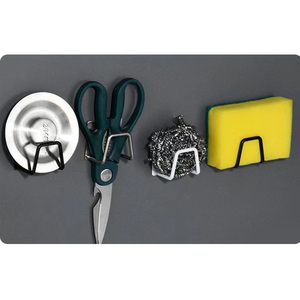 Gancio autoadesivo in acciaio inossidabile porta spugna bagno cucina gancio quadrato a muro - Product Image 5