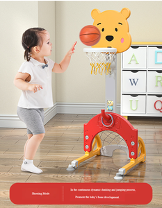 Ensemble <span class=keywords><strong>de</strong></span> basketball portable Bear avec panier et but <span class=keywords><strong>de</strong></span> football réglables en hauteur, jouet <span class=keywords><strong>de</strong></span> terrain intérieur/extérieur pour enfants - Product Image 4