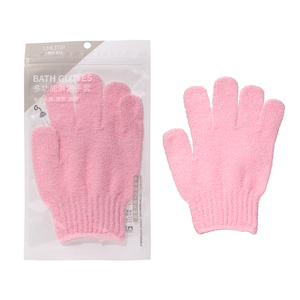 <span class=keywords><strong>Gant</strong></span> <span class=keywords><strong>de</strong></span> douche exfoliant rose en silicone et loofah naturel, avec grille tridimensionnelle mate pour le nettoyage corporel - Product Image 6