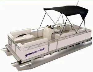 YAMANE YACHT Aluminum 5083 Pontoon Boat Customized Length 5m-11m Family Leisure Floating Barge Boat