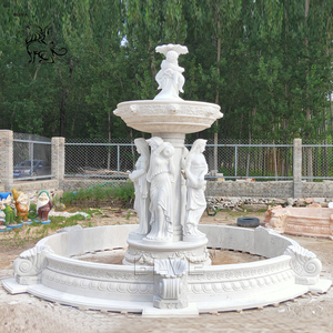 BLVE Design moderno decorativo intagliato a mano in pietra naturale fontana <span class=keywords><strong>da</strong></span> <span class=keywords><strong>giardino</strong></span> a 3 livelli fontane in marmo per esterni - Product Image 2