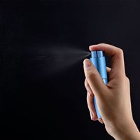 Échantillon gratuit Flacon de parfum en aluminium torsadé réutilisable portable de 8 ml 10 ml Atomiseur Taille de voyage Rechargeable Noir Échantillon gratuit Voyage