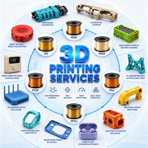 High Strength Nylon Automotive Bracket 3D Printing Service with MJF Process for Functional Testing Samples - Product Image 1