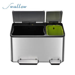 <span class=keywords><strong>Poubelle</strong></span> rectangulaire en acier inoxydable de haute qualité 5 10 20 <span class=keywords><strong>litres</strong></span> avec doublure et couvercle à fermeture douce et pédale durable - Product Image 1