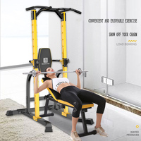 Cage de musculation multifonctionnelle pour entraînement de force, usage domestique et commercial, avec barre de traction, personnalisable avec logo