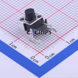 TC-1102N-C-QL-B Tactile Switch Bent Lead Through Hole,6x6mm Switch Single Pole Single Throw Round Button 2.6N Right Angle Insert - Product Image 1