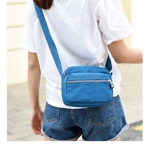 Sac à bandoulière décontracté en nylon pour femme, petit sac messager à fermeture éclair, étanche, pour dames et jeunes filles - Product Image 4