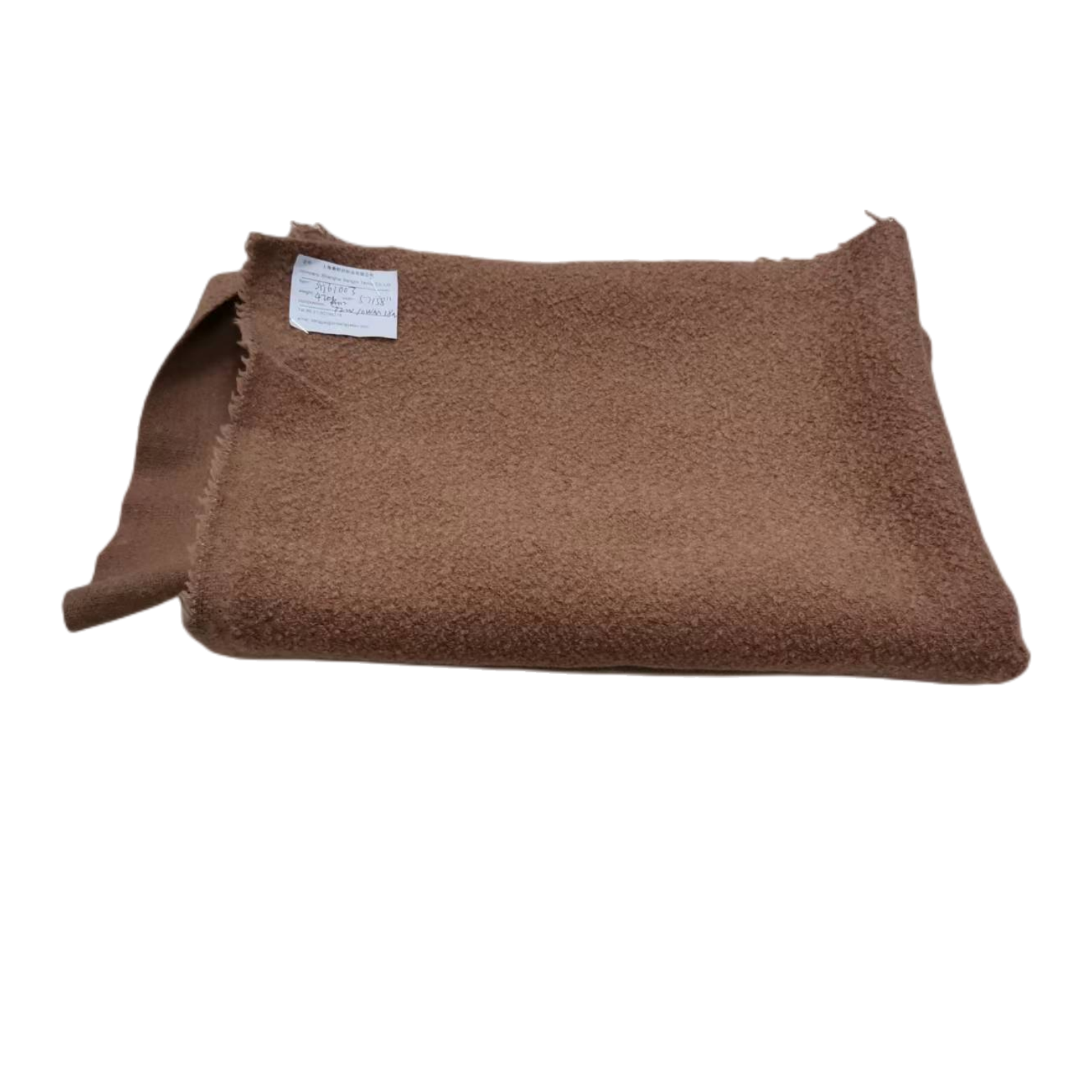 New Wool Nylon Mohair Boucle Woolen Fabrics for Ladies and Girls Coats Jackets Fashionable Dark Camel Winter Collection