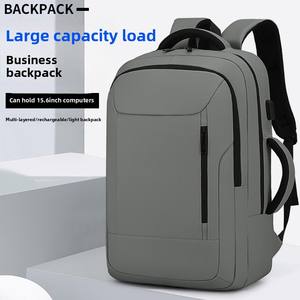 Men's Shoulder Bag Business <b>Student</b> <b>Backpack</b> Durable Oxford Waterproof Polyester Lining Zipper Closure USB for School Work - Product Image 2