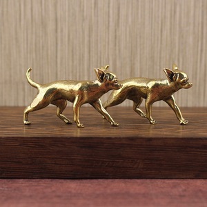 1 pièce, figurine décorative créative et mignonne de chiot sans poils en bronze, pour bureau ou table basse - Product Image 1