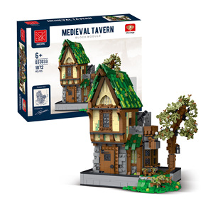 MORKMODEL City medievale modello di taverna 033033 casa modulare mattoncini per bambini giocattoli MOC regali di compleanno set di blocchi - Product Image 4