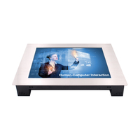 Panel de acero inoxidable de 15, 17 y 19 pulgadas, pantalla táctil resistiva integrada, Monitor táctil Industrial para Cocina
