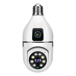 Dual lens Bulb camera Wifi Camera Night Vision CCTV Surveillance Video Wireless IP Camera Panorama Full Colour