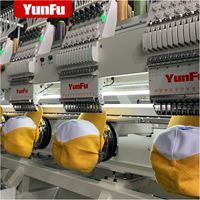 Machine à broder à capuchon multifonctionnelle informatisée à grande vitesse YunFu 8 têtes 12 15 aiguilles avec 1 an de garantie