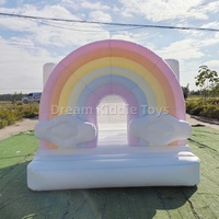 Château sautant de maison de videur gonflable d'arc-en-ciel de pastel de PVC de 10 pieds pour la fête d'enfants