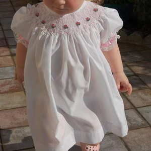 Atiya Libas bebé niñas Floral Casual 100% algodón transpirable antibacteriano verano media manga cubierta botón ropa conjunto - Product Image 4