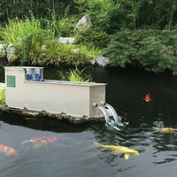 QihangRAS YCM-B3C 30m3/jam Sistem Filter Drum Kombinasi 75 Mikron Layar Ganda Tegangan Sistem Filter untuk Tambak Ikan & Kolam Koi