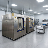 Laveuse-essoreuse industrielle à barrière électrique de 100 kg à économie d'énergie / Machine à laver à barrière sanitaire pour hôpitaux