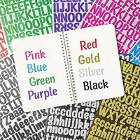 Pegatinas de vinilo troqueladas de impresión personalizada, etiqueta impermeable, de la empresa diseño de logotipo, pegatinas de letras inglesas de dibujos animados