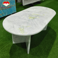 Muebles de Lujo Modernos, Mesas de Comedor de Mármol Blanco Fendi, Juego de Mesa de Comedor Rectangular para Restaurante