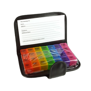กล่องยาเม็ดพลาสติกแบบพกพา MEMOSAN BS0049J สำหรับ 7 วัน กล่องยาประจำสัปดาห์ 28 ช่อง - Product Image 2