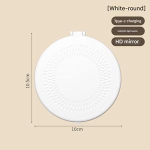Huashanqi LED Makeup Mirror Portable Folding Cover Mirror Travel Makeup Mirror for Touch-ups Mini Charging Mirror