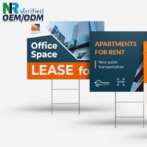 Customized Outdoor Billboard Lawn Sign Advertising Board Stake Waterproof PP <b>Plastic</b> <b>Sheets</b> Cutting Customizable Size Thickness - Product Image 1