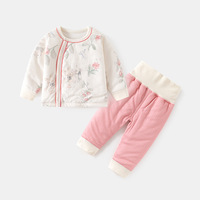 Conjuntos de Ropa de Bebé de Algodón a la Moda, Personalizados, a Bajo Precio, Conjunto de Ropa de Casa Gruesa para Otoño e Invierno