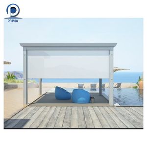 Pergola Moderna con Tetto in Vetro, Pergola Trasparente da Esterno con Telaio in Alluminio, Luminosa e Ariosa per Giardino e Caffè - Product Image 3