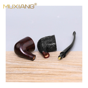 Muxiang Briarwood Smoking Pipe Straight Type Handmade Solid Wood Tobacco Pipe For Personal Gift - Product Image 5