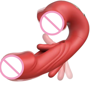 Vibrateur 3-en-1 avec fonctions de poussée, 7 modes de stimulation, 7 modes de vibration, <span class=keywords><strong>5</strong></span> modes de stimulation de la langue, pour point <span class=keywords><strong>G</strong></span>, avec fonction de léchage buccal - Product Image 3