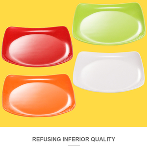 Vaisselle de table en plastique, impression colorée personnalisée sans bpa, plateau de chargeur en mélamine maroc carré, 1 pièce - Product Image 4