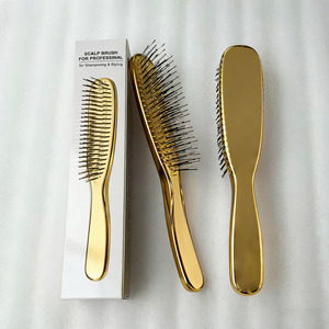 Coussin de massage pour la tête et le cuir chevelu, brosse en nylon avec design or rose pour démêler et nettoyer les cheveux - Product Image 1