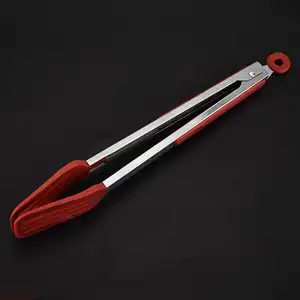 Eversoul Non-stick Stainless Steel Serving Grilling Cooking BBQ Kitchen Tongs Food Tongs With Silicone Tips For Buffet Serving