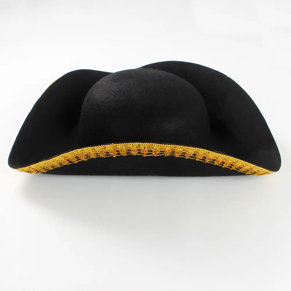 قبعات حفلات مضحكة على الطراز الاستعماري قبعة ثلاثية القرن الثورية الحرب الفاخرة قبعة ثلاثية القرن الاستعمارية