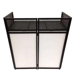 Fs002b yinyu thép chuyên nghiệp DJ mặt tiền và bảng sử dụng kép có thể gập lại với túi xách màu trắng/đen DJ gian hàng hệ thống - Product Image 1
