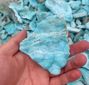 Cristal de Larimar <span class=keywords><strong>Robin</strong></span>, Rebanada de Piedra Pulida, Gema Hecha a Mano para Sanación, Energía Reiki - Product Image 5