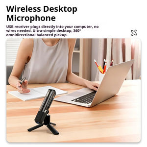 Micrófono Lavalier Inalámbrico Mini para Estudio, Podcast, Creadores de Contenido DSLR, Cancelación de Ruido IA, <span class=keywords><strong>Clip</strong></span> de Mano, Omnidireccional - Product Image 3