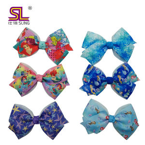 Venta al por mayor de lazo para el pelo Boutique Grosgrain Ribbon Diadema Bow Hair Clip para niñas bebés - Product Image 5