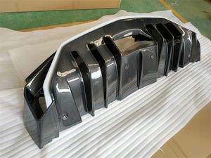 Pour <span class=keywords><strong>Lamborghini</strong></span> <span class=keywords><strong>Aventador</strong></span> LP700 720 750 modèle SV amélioré nouveau Kit de carrosserie de pare-chocs arrière en Fiber de carbone avec vis incluses - Product Image 2