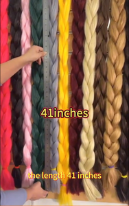 Treccine Jumbo Pre-Stirate da 82 Pollici 165g, Extension per Capelli Sintetici in Fibra ad Alta Temperatura a Trama Singola, Riccioli EZ Braiding - Product Image 5