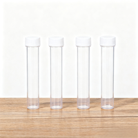 Tube en plastique transparent résistant, conteneur d'emballage cylindrique transparent avec bouchon à vis, personnalisable, qualité alimentaire, impression UV/sérigraphie sur mesure