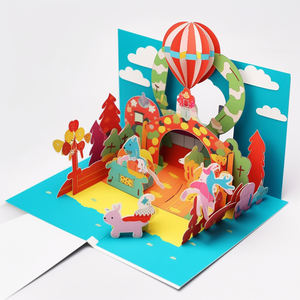 Biglietti di auguri per vacanze <span class=keywords><strong>Pop</strong></span> up stampati personalizzati con buste - Product Image 3