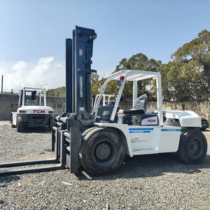 Chariot élévateur à palettes motorisé TCM FD100 d'occasion, moteur diesel Cummins, 2018, japonais, 4x4, tout-terrain, capacité de 10 tonnes - Product Image 2
