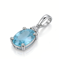 Pendentif classique en or massif 10K/14K/18K avec diamant de laboratoire, cadeau de fiançailles, diamant de naissance de janvier, ovale, tendance, pour pull