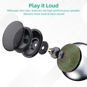 JW36 Haut-parleur sans fil portable de haute qualité M3 Super Bass Mini Plating, haut-parleur rond de petite taille pour les sports de plein air, pour téléphone portable - Product Image 5