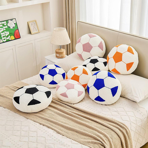 <span class=keywords><strong>Coussin</strong></span> décoratif en peluche de haute qualité en forme de ballon de football, <span class=keywords><strong>coussin</strong></span> rond esthétique pour canapé et chambre à coucher - Product Image 6